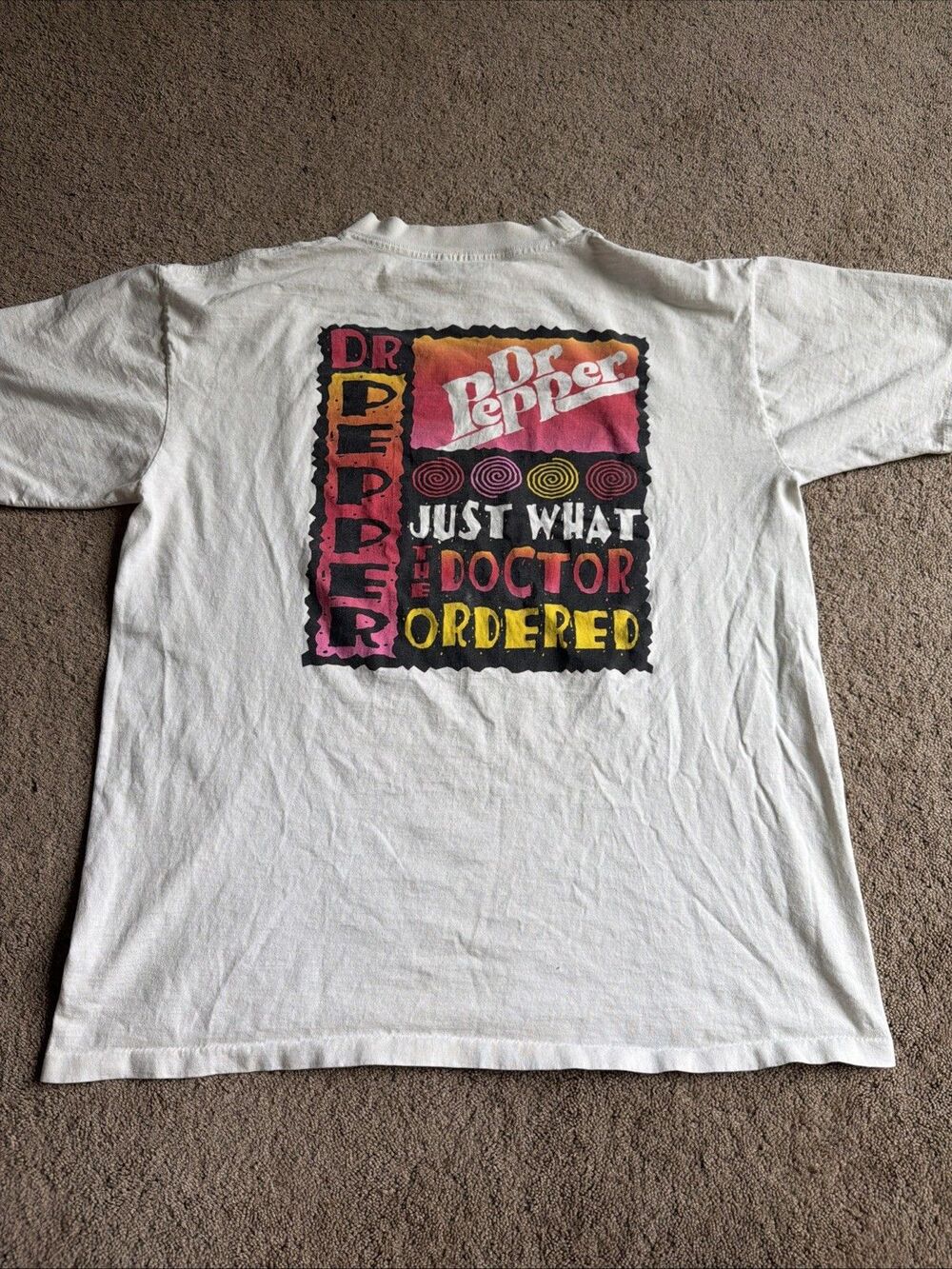 Vintage Dr Pepper What The Doctor Ordered Soda Single Stitch T Shirt Sz XL